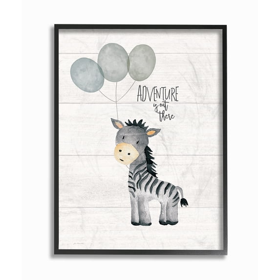 The Stupell Home Decor Collection The Kids Room by Stupell Adventure Is Out There Zebra Wall Art
