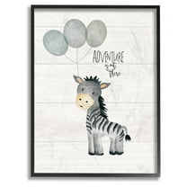 The Stupell Home Decor Collection The Kids Room by Stupell Adventure Is Out There Zebra Wall Art