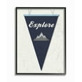 thumbnail image 1 of The Stupell Home Decor Collection The Kids Room by Stupell Explore Pennant Fabric Collage Blue Wall Art, 1 of 8
