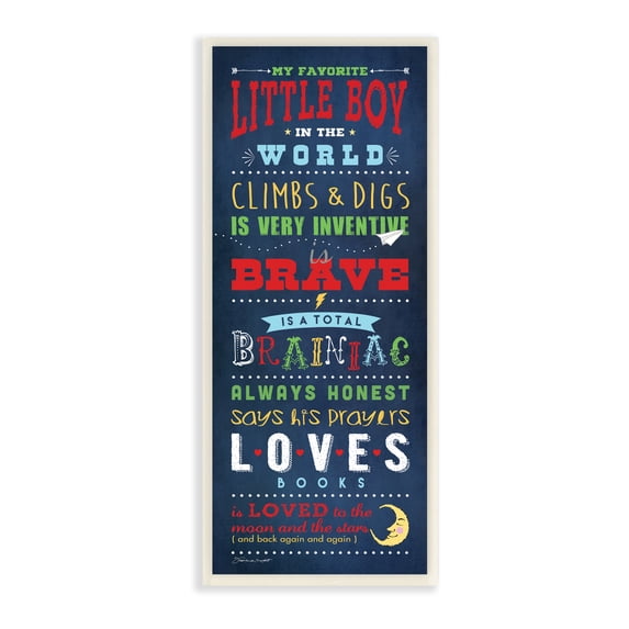 The Stupell Home Decor Collection The Kids Room by Stupell Favorite Little Boy In The World Wall Art