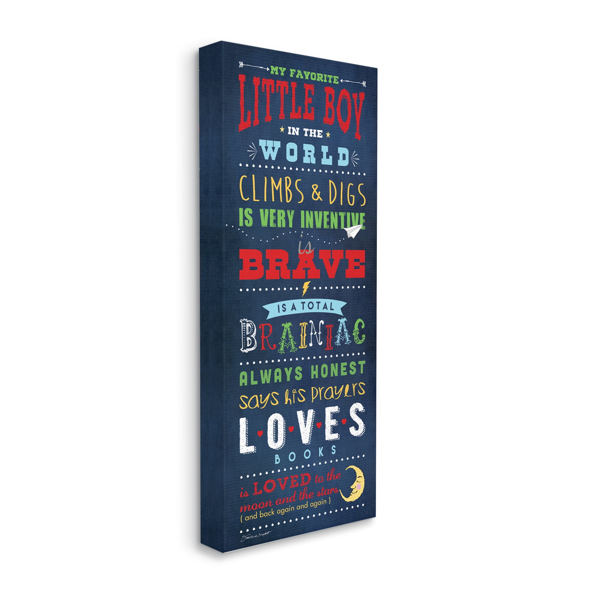 Favorite Little Boy Canvas Wall Art in Multicolor