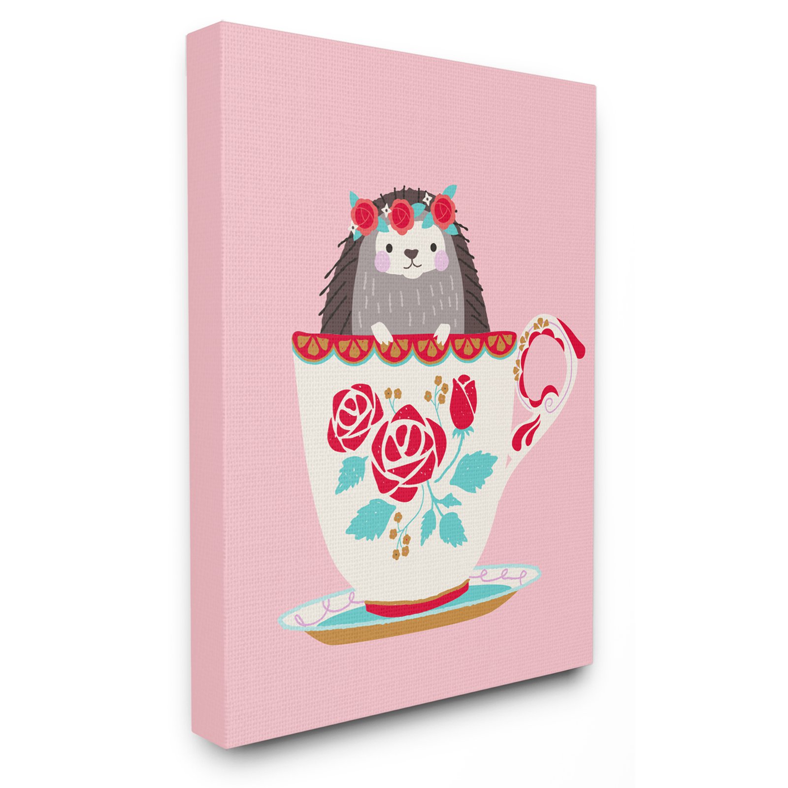 The Stupell Home Decor Collection The Kids Room by Stupell Hedgehog In Teacup Wall Art