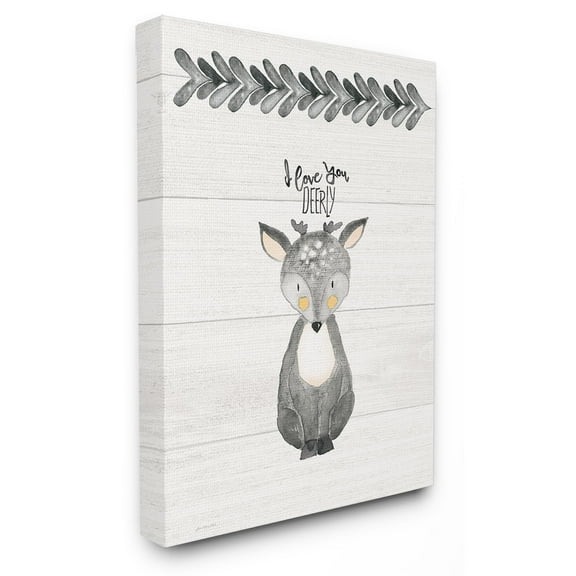 The Stupell Home Decor Collection The Kids Room by Stupell I Love You Deerly Wall Art