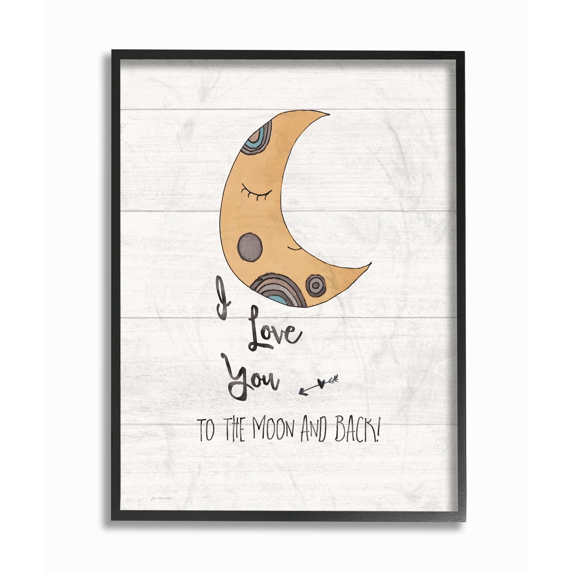 Stupell I Love You Moon Framed Giclee Wall Art 16 x 20