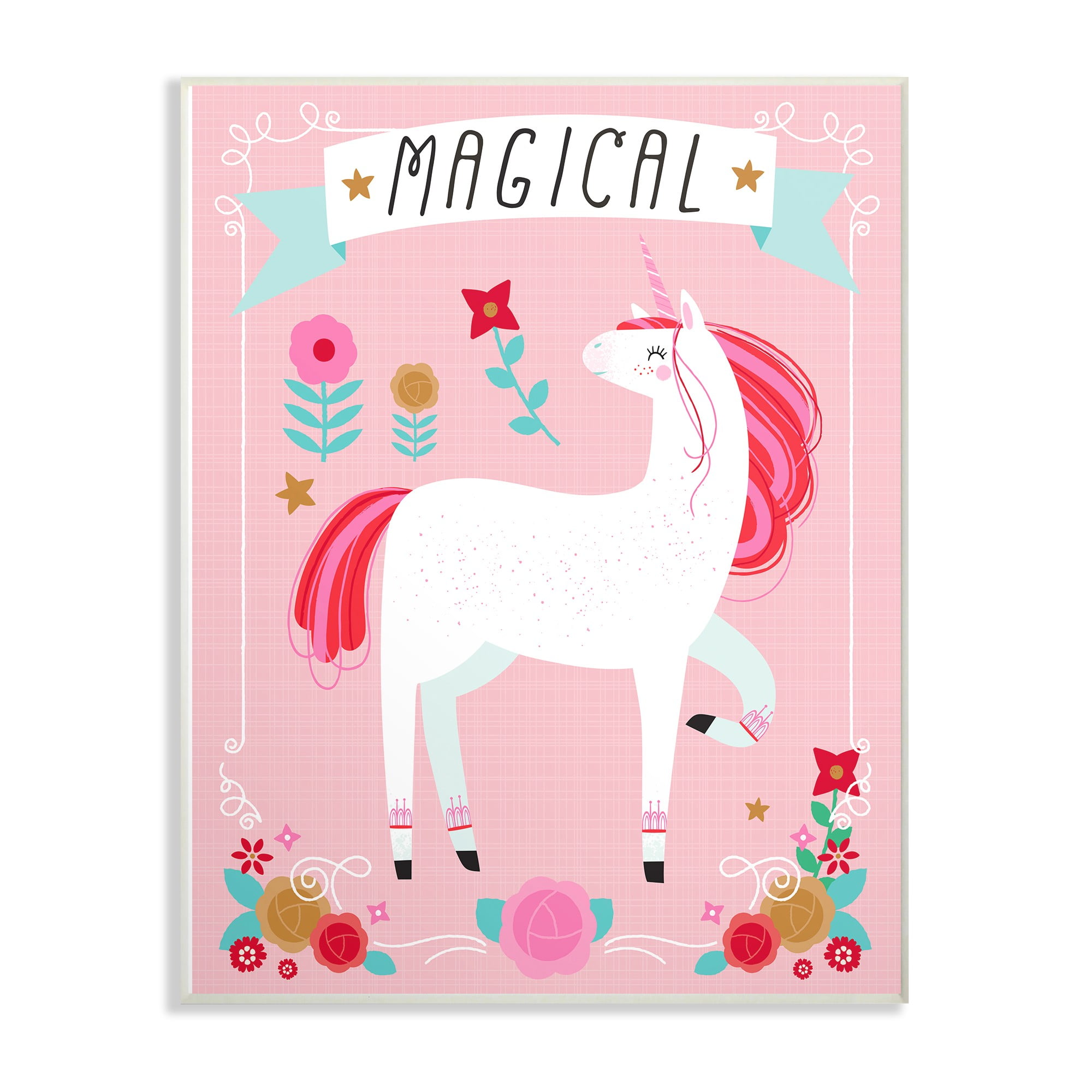 Stupell Industries 'Read Me A Story' Elephant Wall Art - Pink Chevron Gray Framed Nursery Decor, 11x14 Inches
