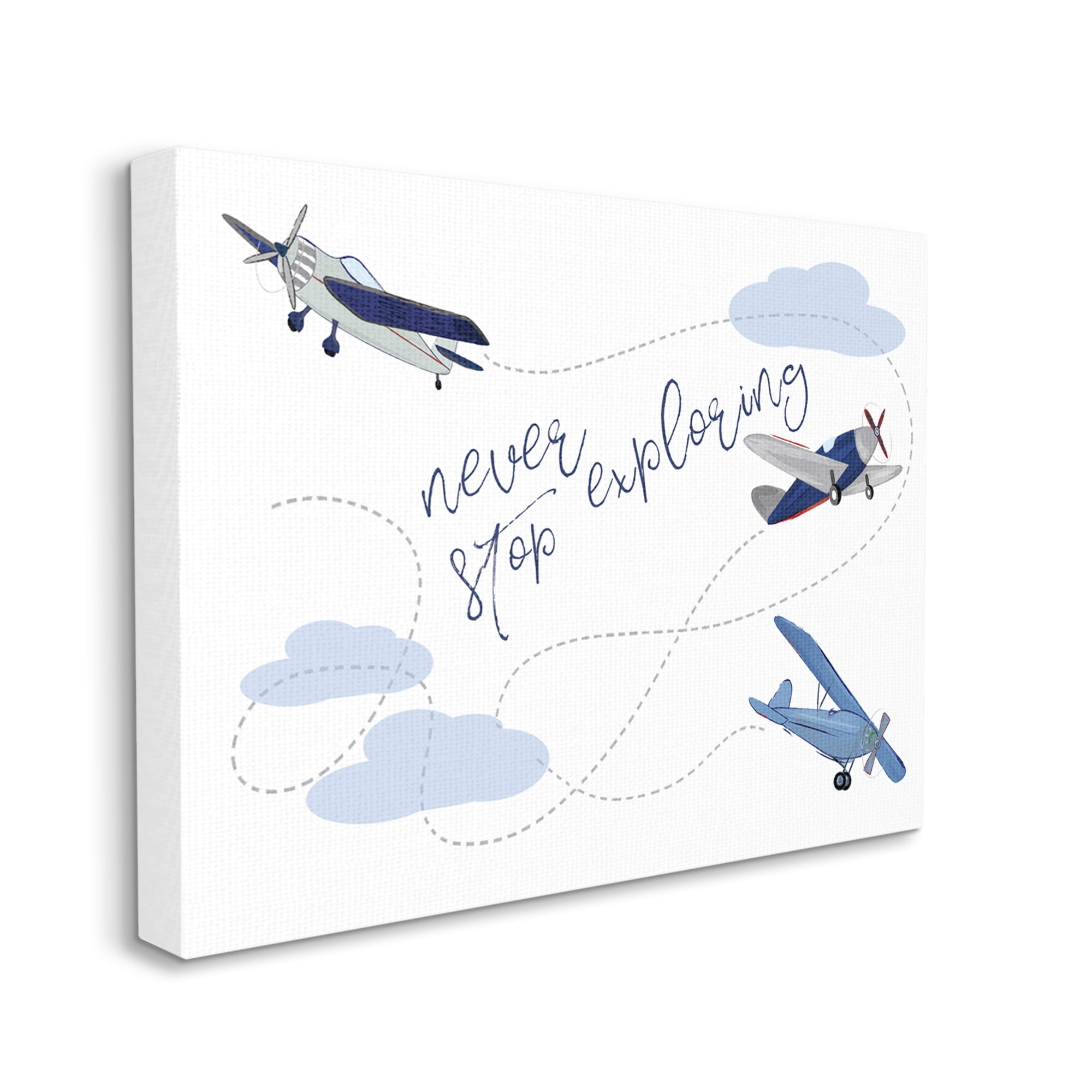 The Stupell Home Decor Collection The Kids Room by Stupell Never Stop Exploring Airplanes Wall Art