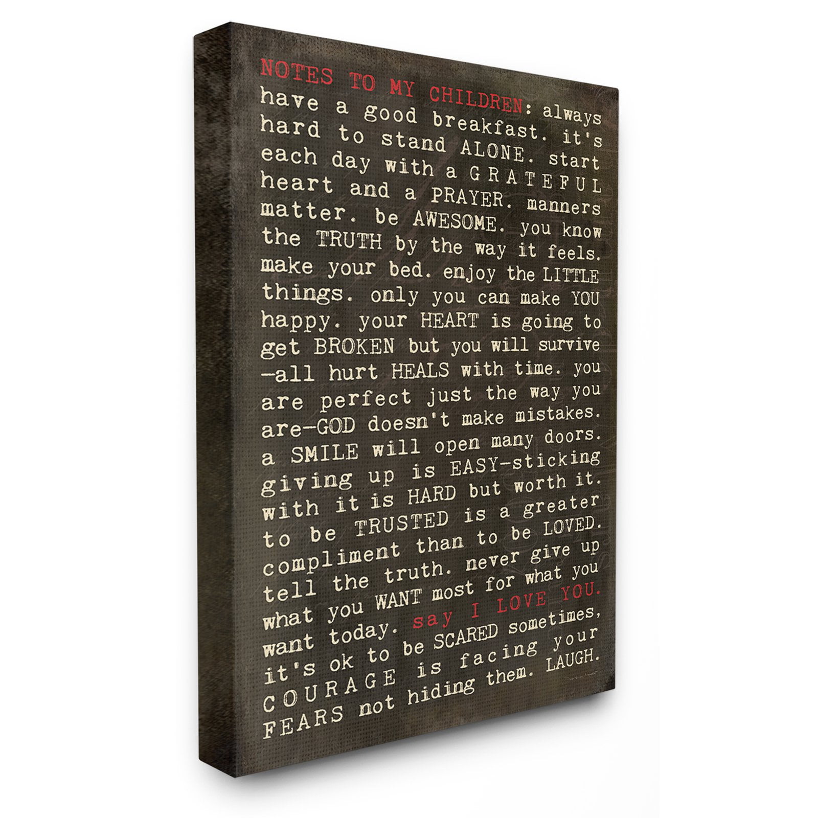 The Stupell Home Decor Collection The Kids Room by Stupell Notes To My Children Wall Art