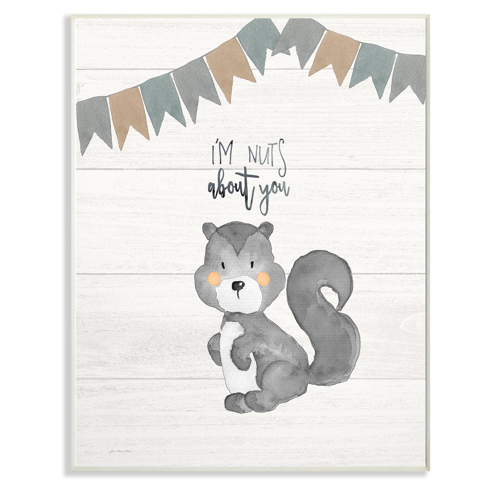 The Stupell Home Decor Collection The Kids Room by Stupell Nuts About You Squirrel Wall Art