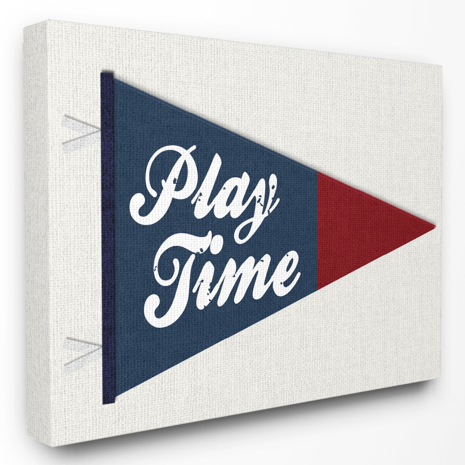 The Stupell Home Decor Collection The Kids Room by Stupell Play Time Pennant Blue And Red Wall Art