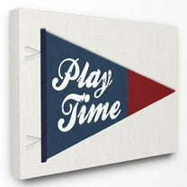The Stupell Home Decor Collection The Kids Room by Stupell Play Time Pennant Blue And Red Wall Art