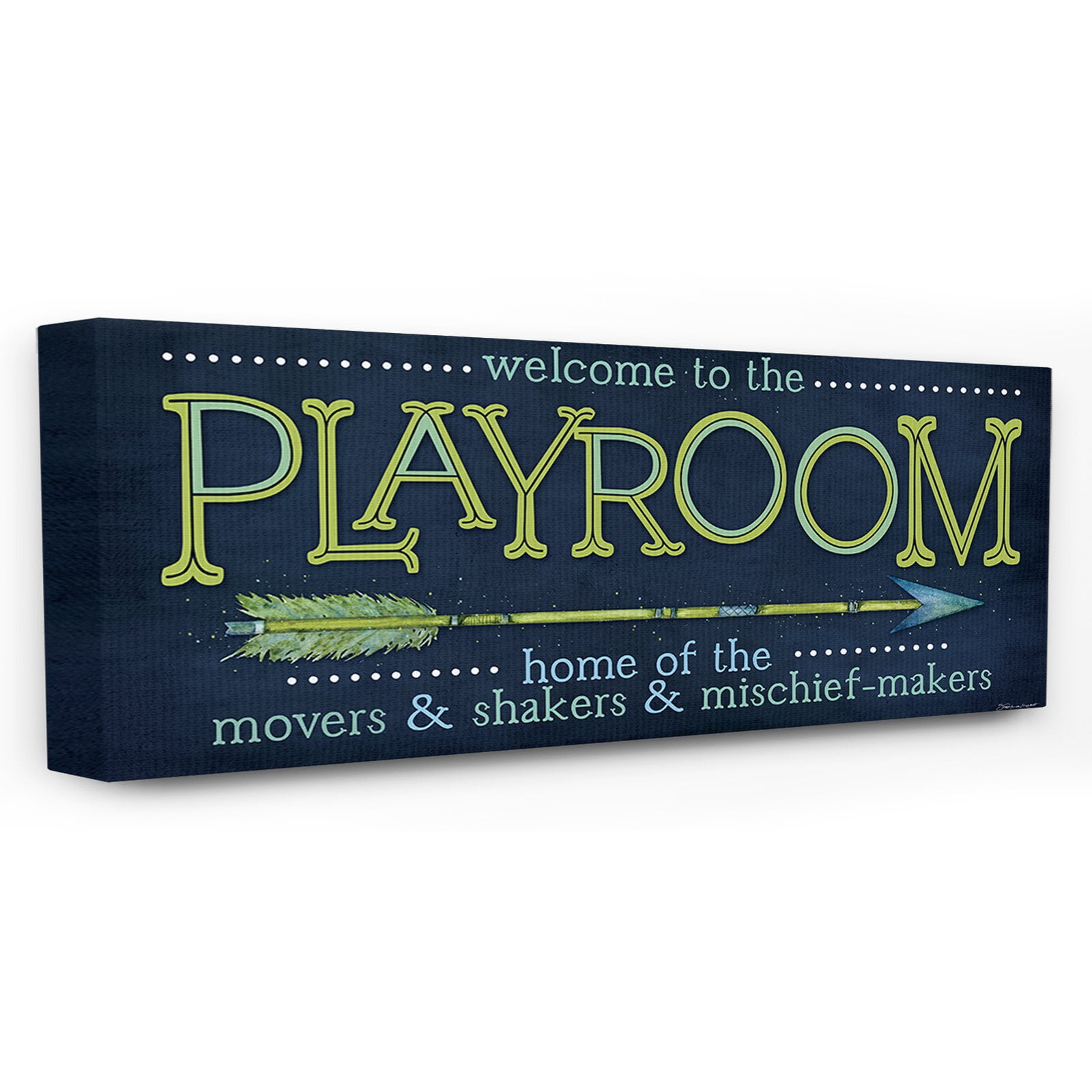 The Stupell Home Decor Collection The Kids Room by Stupell Playroom Home Of Mischief Makers Blue Wall Art