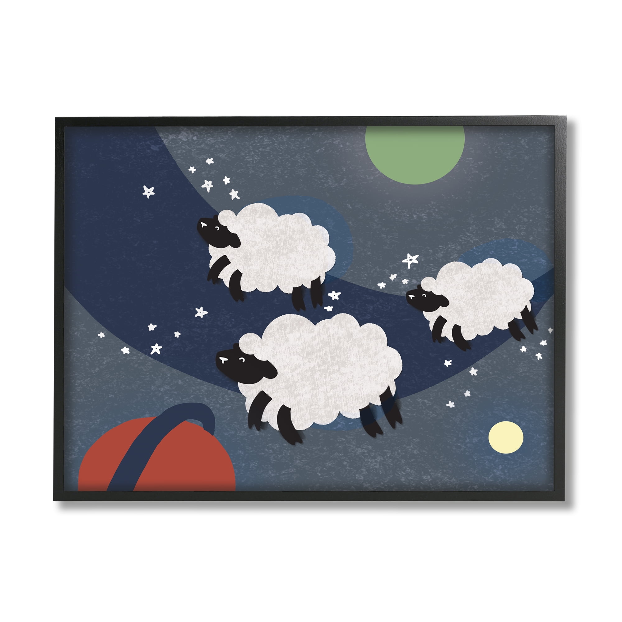 The Stupell Home Decor Collection The Kids Room by Stupell Sheep In Space Wall Art