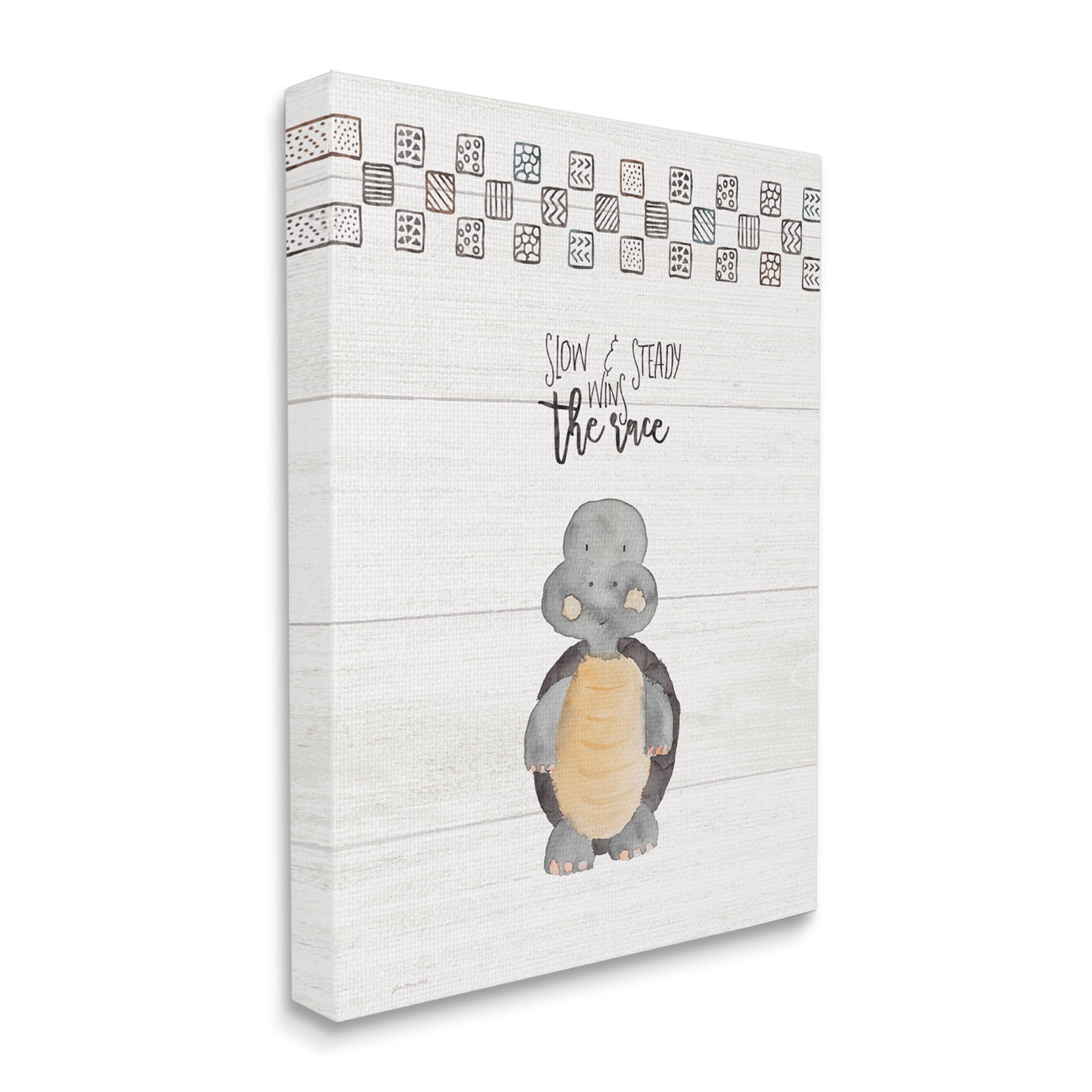 The Stupell Home Decor Collection The Kids Room by Stupell Slow And Steady Wins Turtle Wall Art