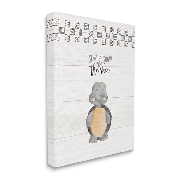 The Stupell Home Decor Collection The Kids Room by Stupell Slow And Steady Wins Turtle Wall Art
