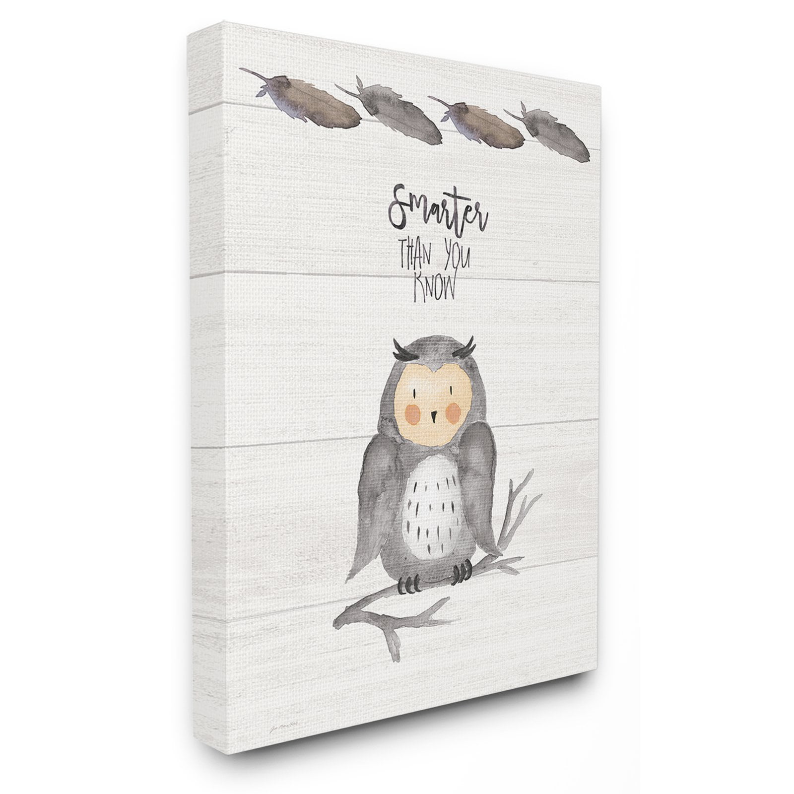 The Kids Room by Stupell Smarter Than You Know Owl Wall Plaque Art, 10 x 0.5 x 15