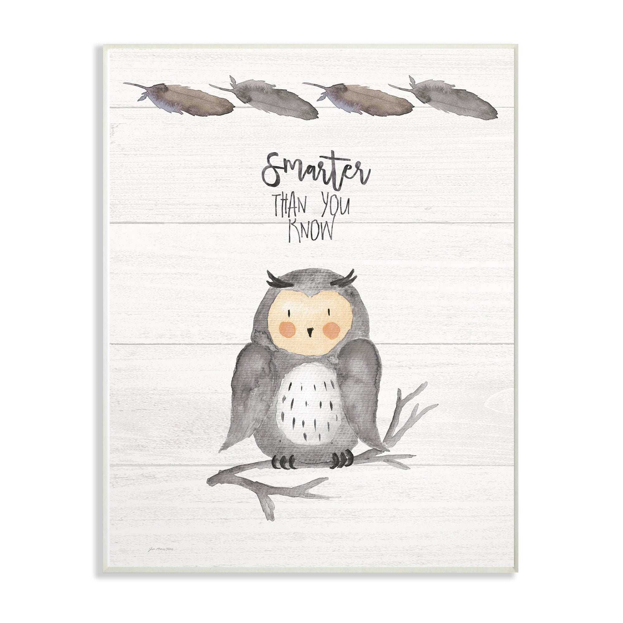 Stupell Smarter Than You Know Owl Wall Art wood plaque - 13 x 19