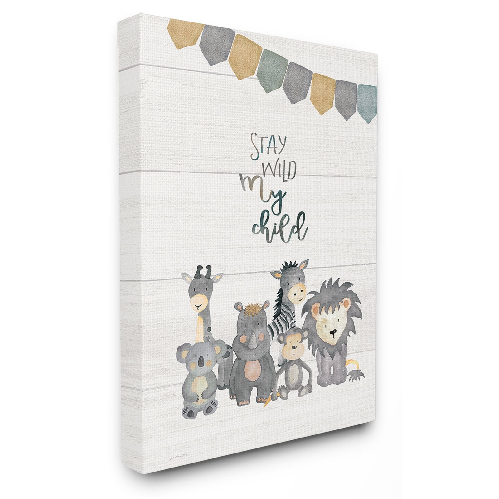 The Stupell Home Decor Collection The Kids Room by Stupell Stay Wild My Child Animals Wall Art