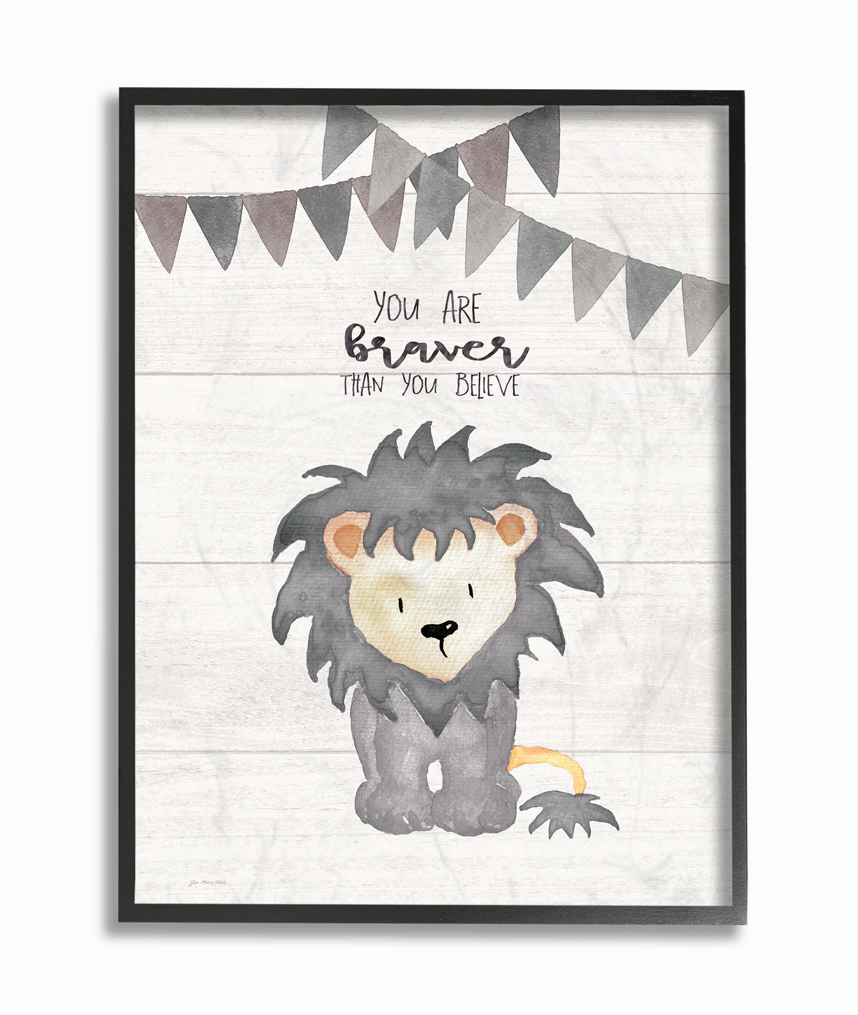 The Stupell Home Decor Collection The Kids Room by Stupell You Are Braver Lion Wall Art