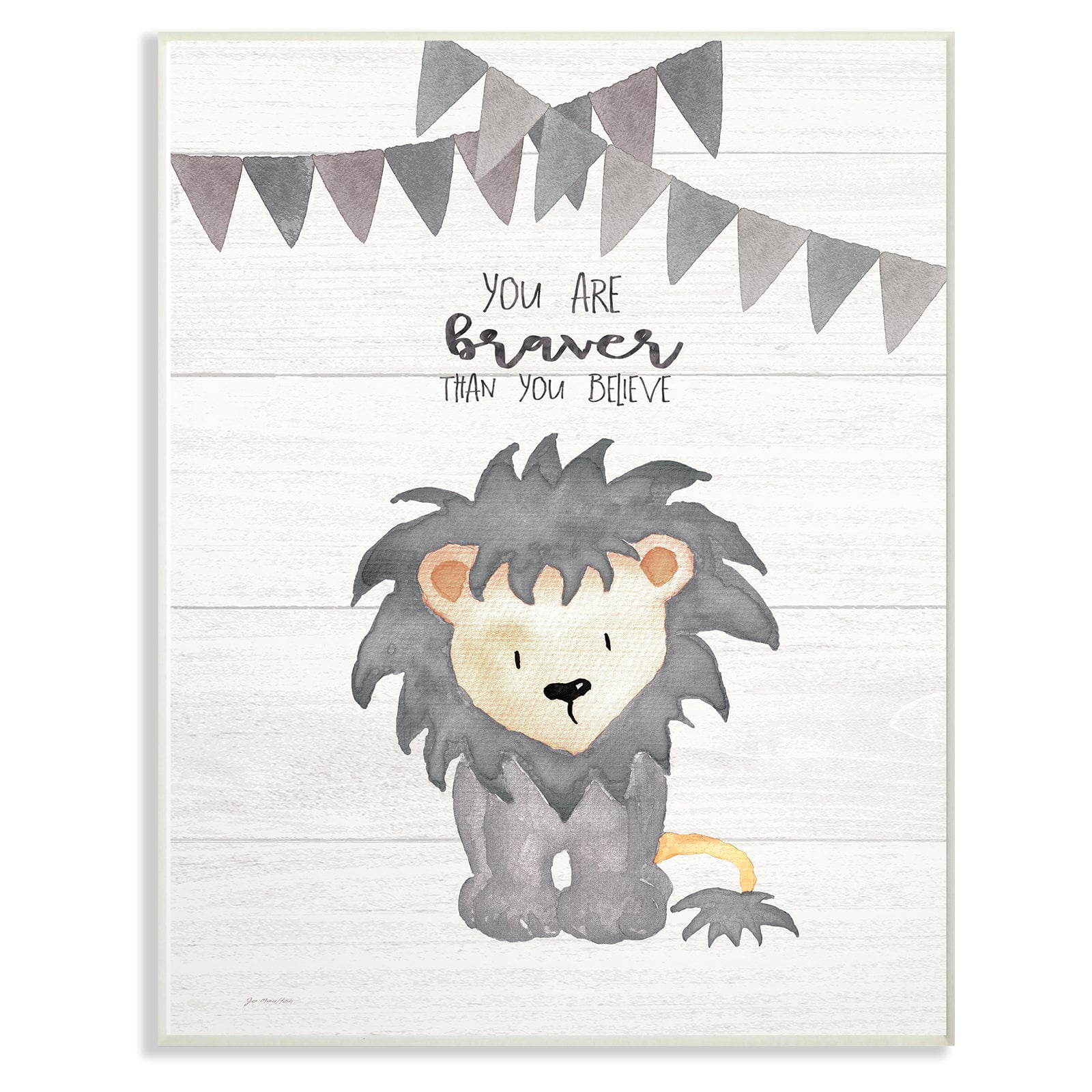 The Stupell Home Decor Collection The Kids Room by Stupell You Are Braver Lion Wall Art