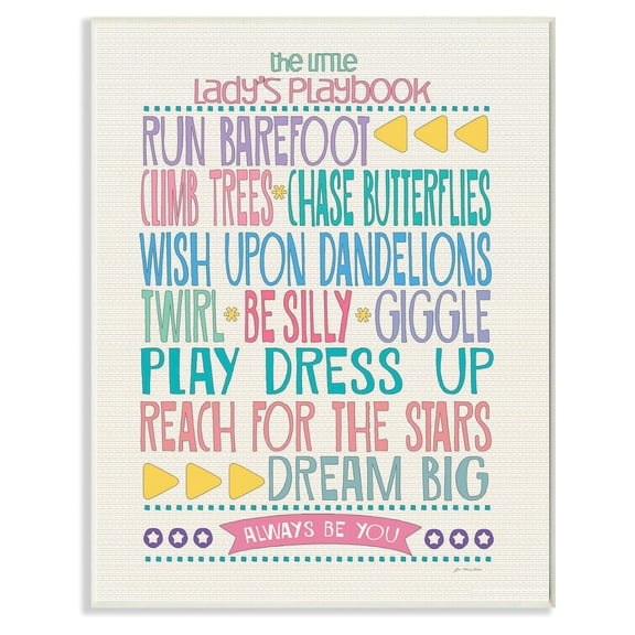 The Stupell Home Decor Collection The Little Ladys Playbook Wall Plaque