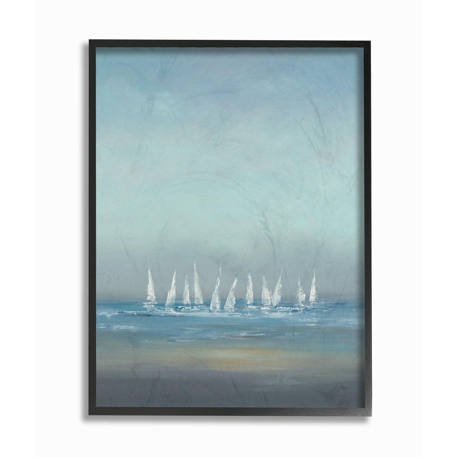 The Stupell Home Decor Collection The Regatta Abstract Seascape Wall Art