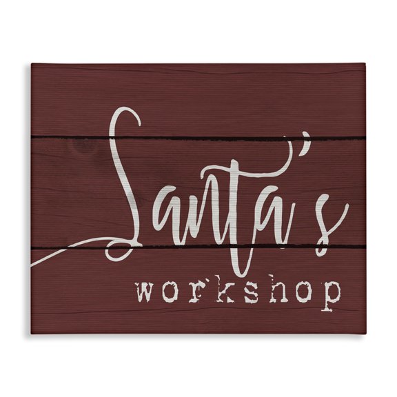 Stupell Industries Farmhouse This House Is Under Elf Surveillance Canvas Art, 20 x 16, by Lil' Rue