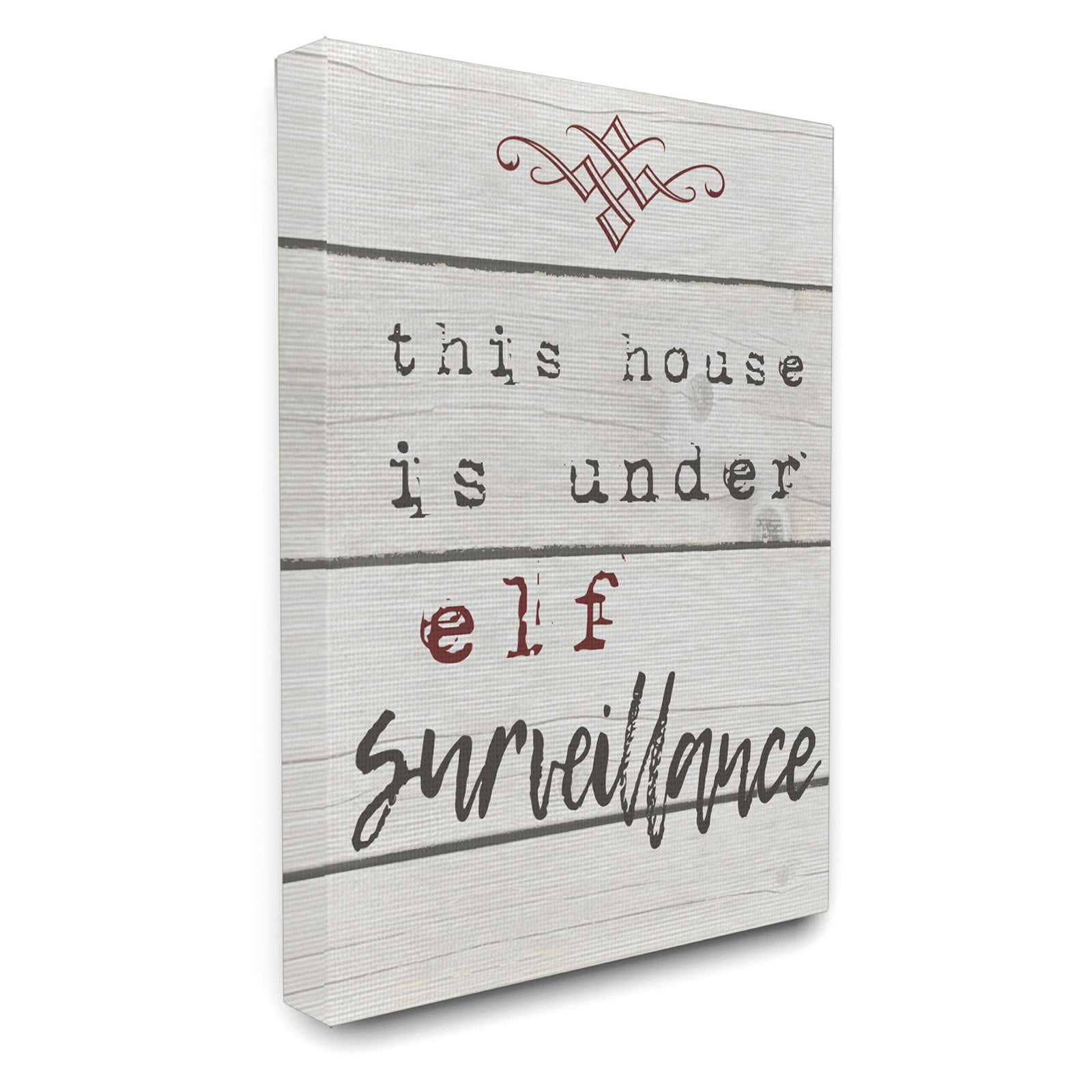 The Stupell Home Decor Collection This House Is Under Elf Surveillance Wall Art