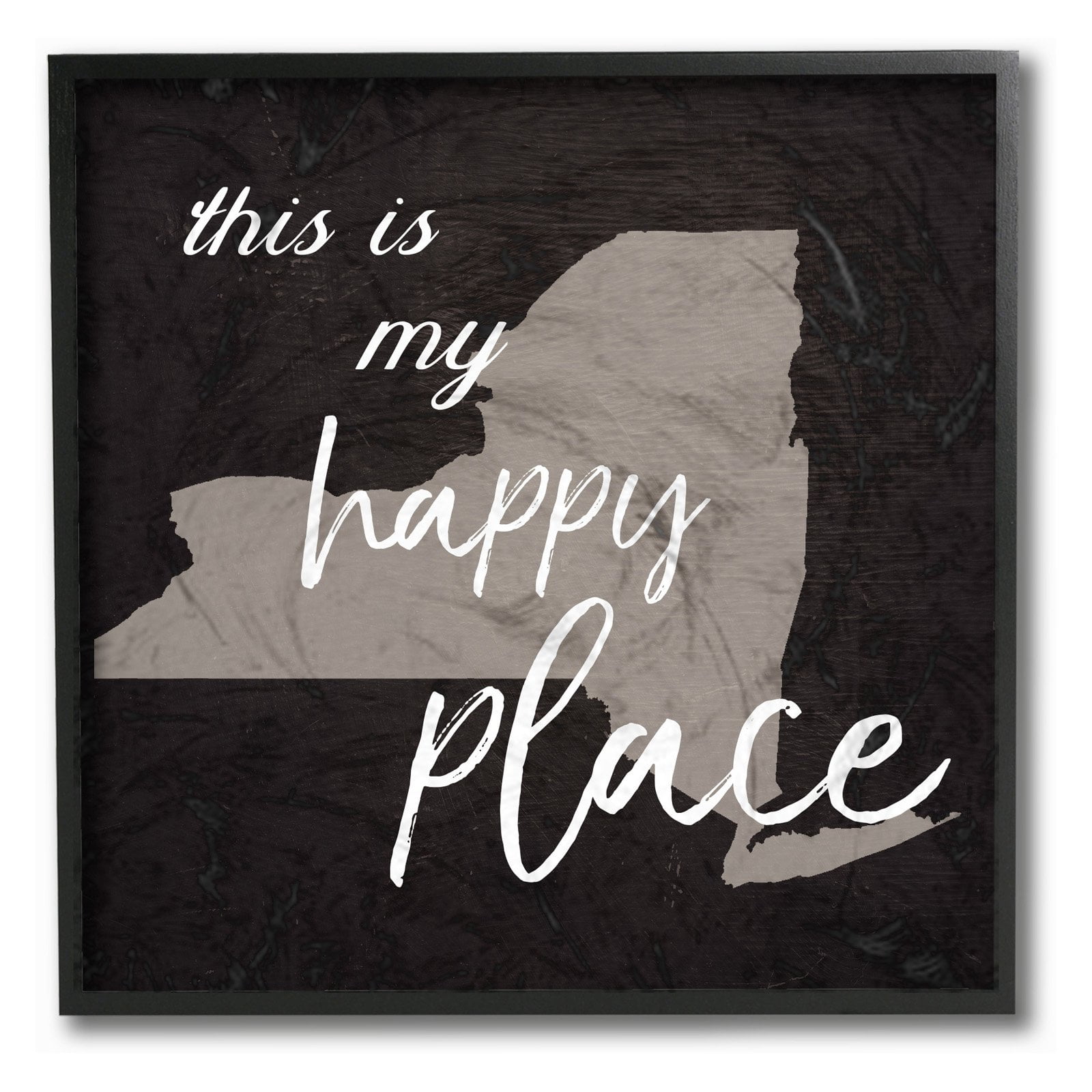 The Stupell Home Decor Collection This Is My Happy Place New York Framed Wall Art