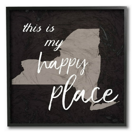 The Stupell Home Decor Collection This Is My Happy Place New York Framed Wall Art