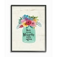 thumbnail image 1 of The Stupell Home Decor Collection This Is Our Happily Ever After Flowers Jar White Wood Framed Giclee Texturized Art, 11 x 1.5 x 14, 1 of 2