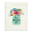 thumbnail image 1 of The Stupell Home Decor Collection This Is Our Happily Ever After Flowers Jar White Wood Wall Plaque Art, 10 x 0.5 x 15, 1 of 6