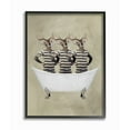 thumbnail image 1 of The Stupell Home Decor Collection Three Deer Men In A Bathtub Framed Giclee Texturized Art, 1 of 4