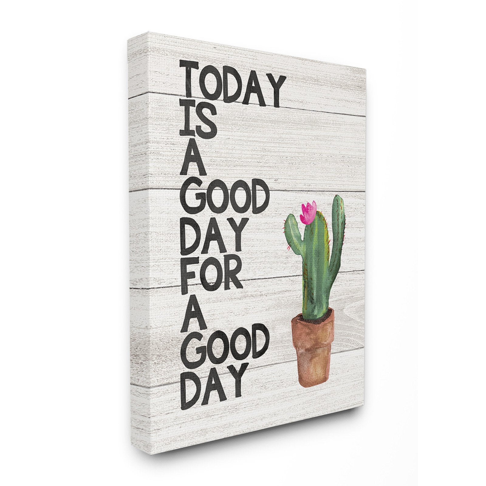 The Stupell Home Decor Collection Today Is A Good Day Cactus Wall Art