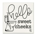 The Stupell Home Decor Toilet Hello Sweet Cheeks Art - 12x12 - Walmart.com