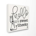 The Stupell Home Decor Collection Toilet Hello Sweet Cheeks Black and ...