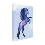 The Stupell Home Decor Collection Unicorn Universe Stars and Space Silhouette Framed Giclee Texturized Art, 11 x 1.5 x 14