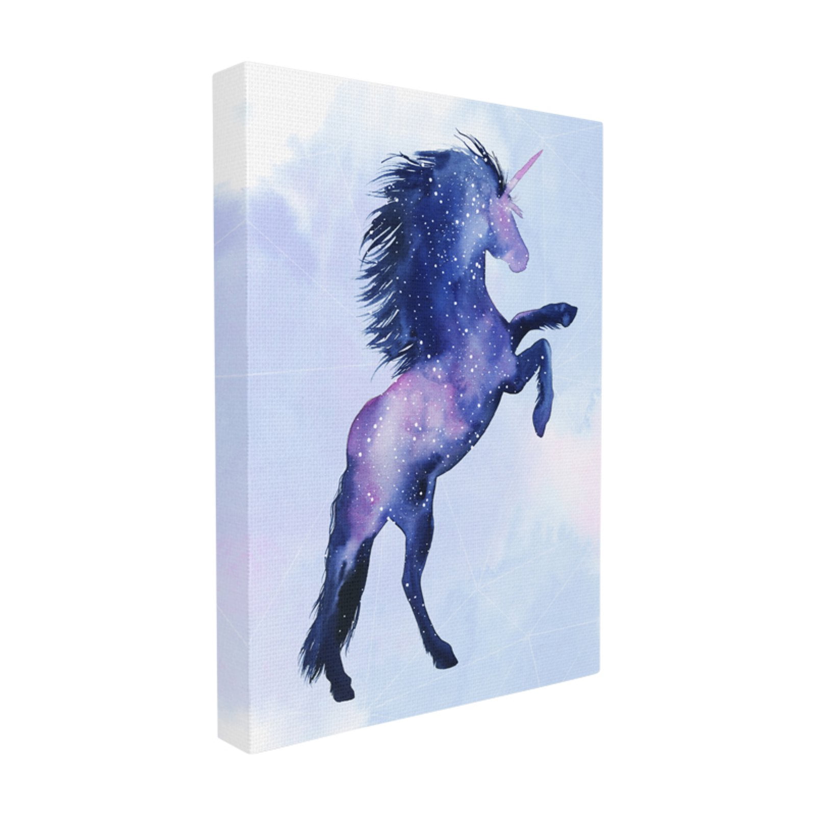 The Stupell Home Decor Collection Unicorn Universe Stars and Space Silhouette XXL Stretched Canvas Wall Art, 30 x 1.5 x 40