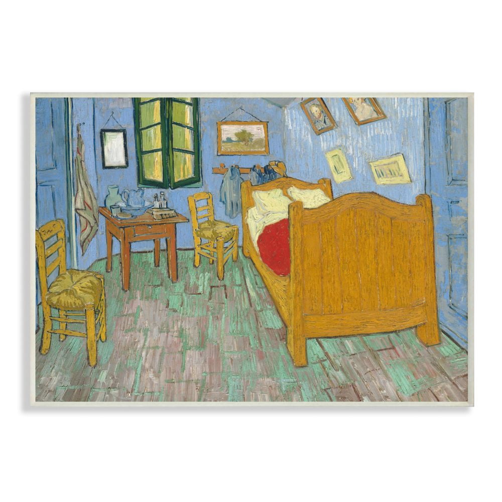 The Stupell Home Decor Collection Van Gogh The Bedroom Post Impressionist Painting Wood Wall Art