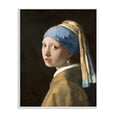 thumbnail image 1 of The Stupell Home Decor Collection Vermeer Girl With A Pearl Earring Classical Portrait Painting Wood Wall Art, 1 of 6