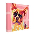thumbnail image 1 of The Stupell Home Decor Collection Vibrant Abstract Posterized Rainbow Dog with Pink Pattern Background Stretched Canvas Wall Art, 17 x 1.5 x 17, 1 of 6