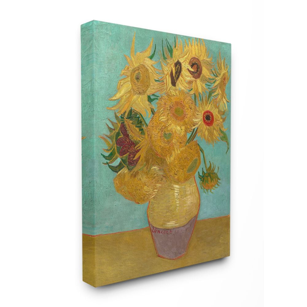 The Stupell Home Decor Collection Vincent Van Gogh Self Portrait Post Impressionist Painting Canvas Wall Art