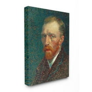 The Stupell Home Decor Collection Vincent Van Gogh Self Portrait Post Impressionist Painting Canvas Wall Art