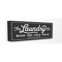 The Stupell Home Decor Collection Vintage Laundry Sign Cursive Canvas Wall Art