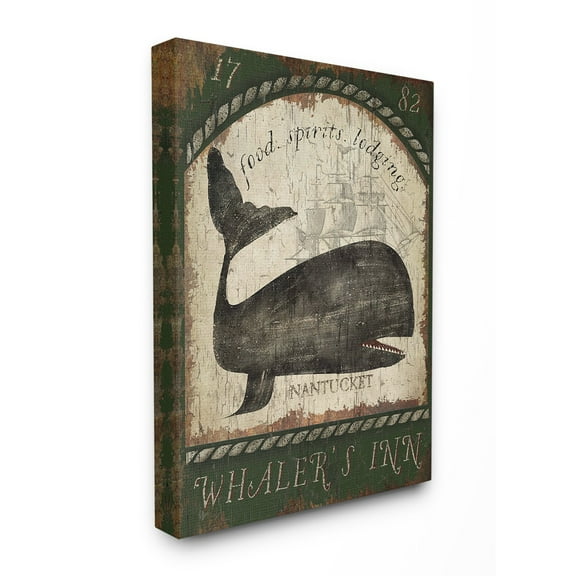 The Stupell Home Decor Collection Vintage Nantucket Whalers Inn Sign Wall Art