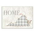 thumbnail image 1 of The Stupell Home Decor Collection Virginia Grey Gingham and Floral Heart and Home Oversized Wall Plaque Art, 12.5 x 0.5 x 18.5, 1 of 2