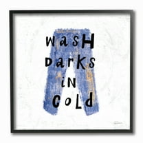 The Stupell Home Decor Collection Wash Darks In Cold Blue Jeans Wall Art