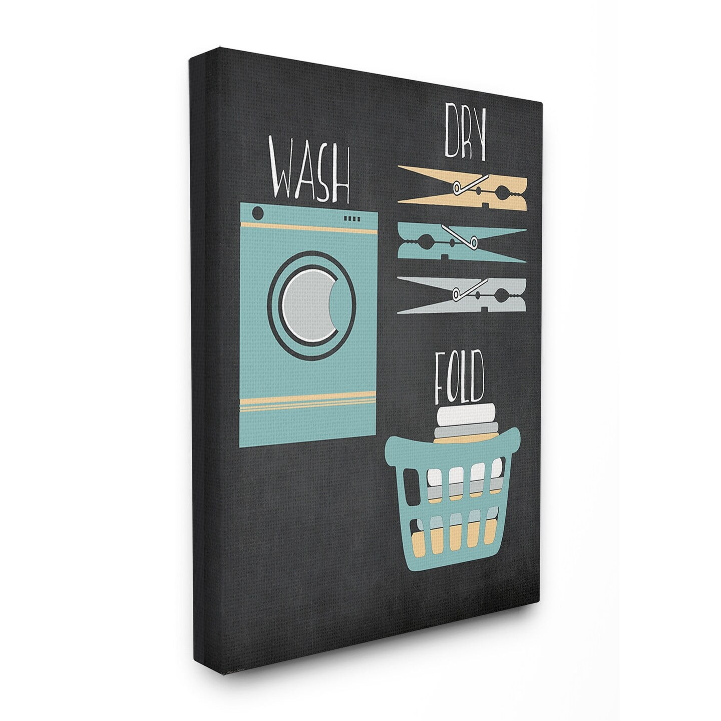 The Stupell Home Decor Collection Wash Dry Fold Illustration Wall Art