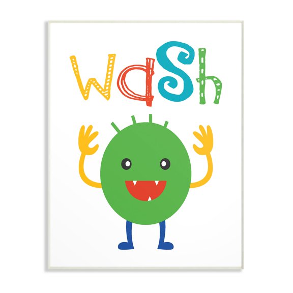 The Stupell Home Decor Collection Wash Monster Wall Art