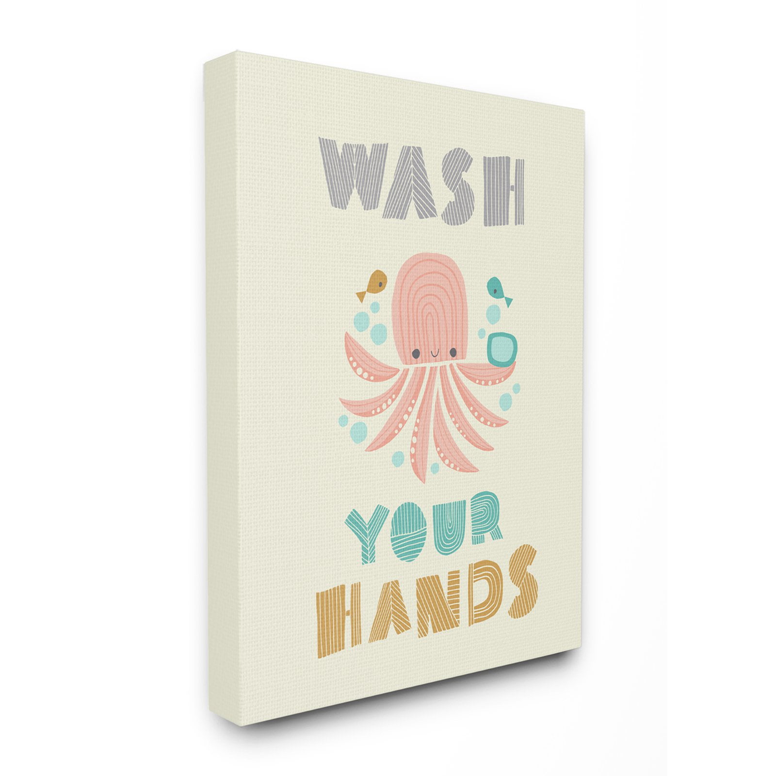 The Stupell Home Decor Collection Wash Your Hands Octopus Wall Art