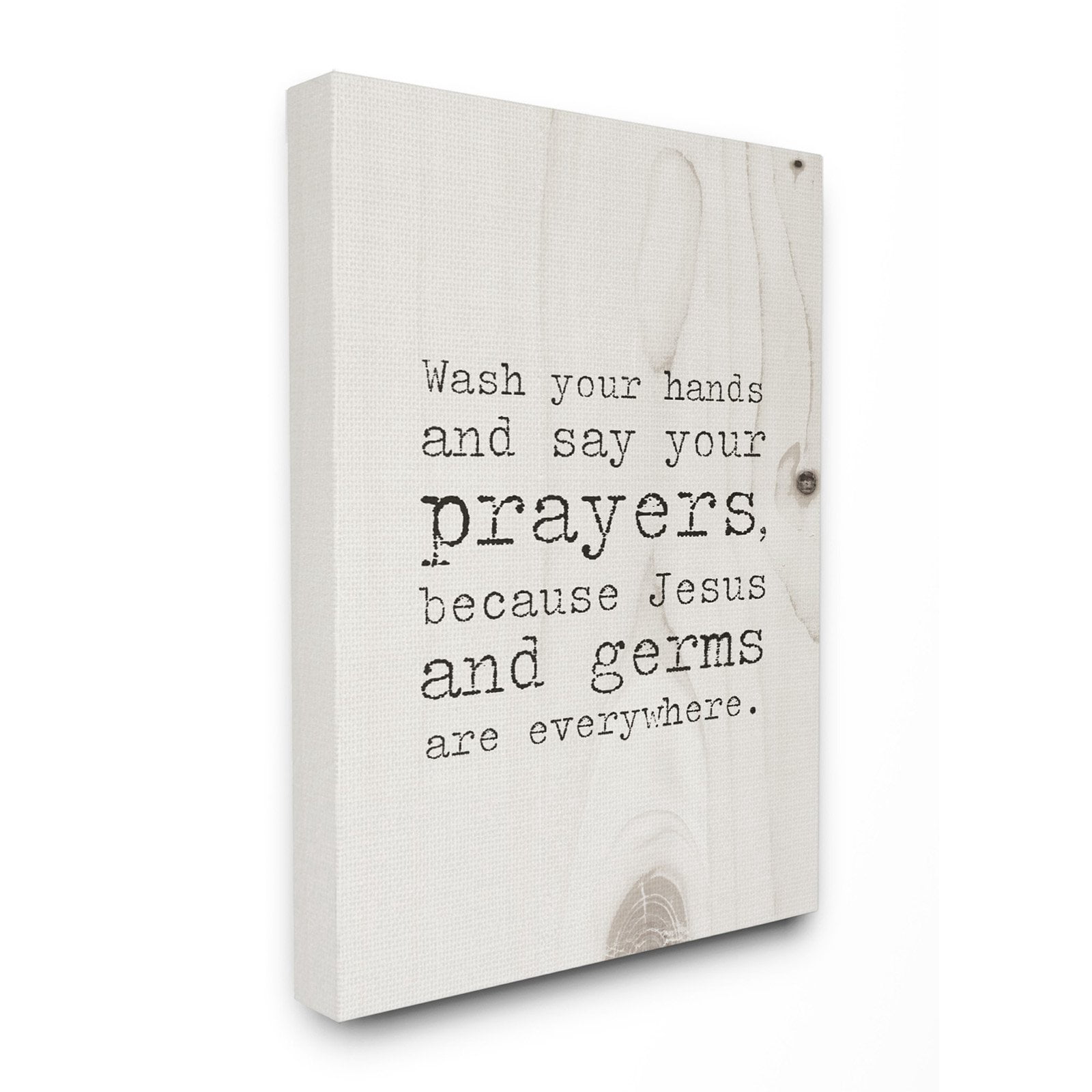 The Stupell Home Decor Collection Wash Your Hands Say Your Prayers Wall Art